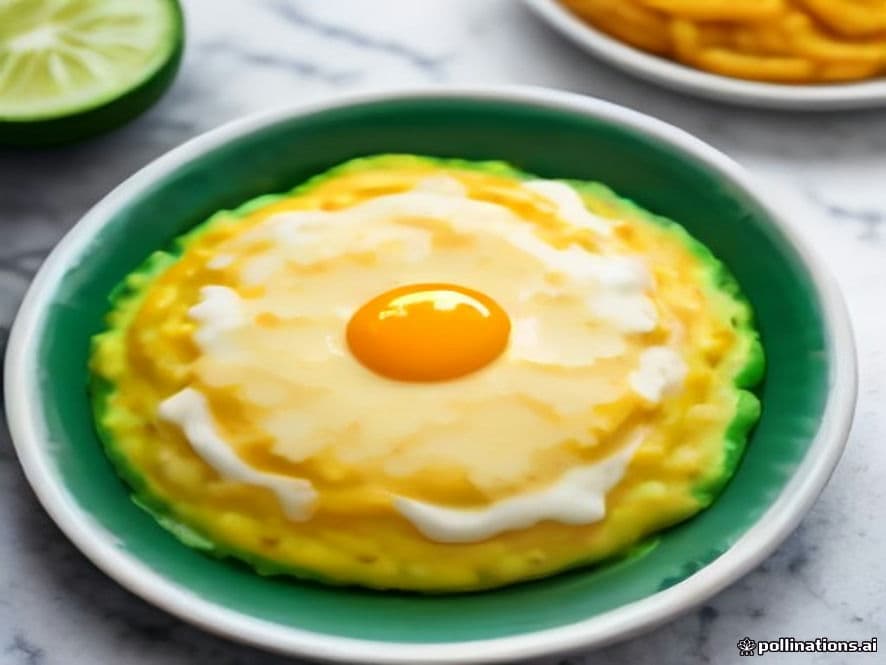 Huevos fritos en aceite de coco con calabacita y queso manchego Keto