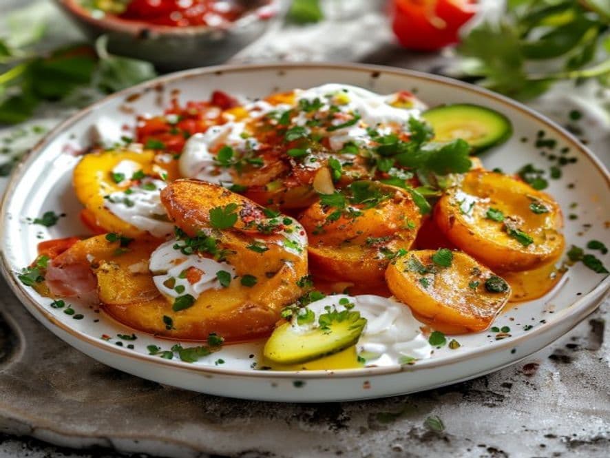 Huevos Fritos en Aceite de Coco con Chile Serrano y Cebolla Keto