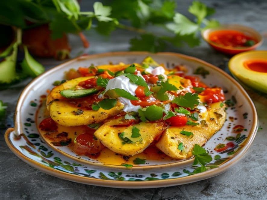 Huevos Pochados con Chapulines Keto