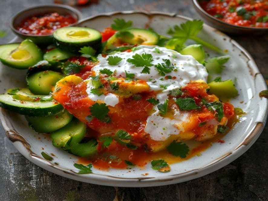 Huevos pochados con jalapeño toreado keto