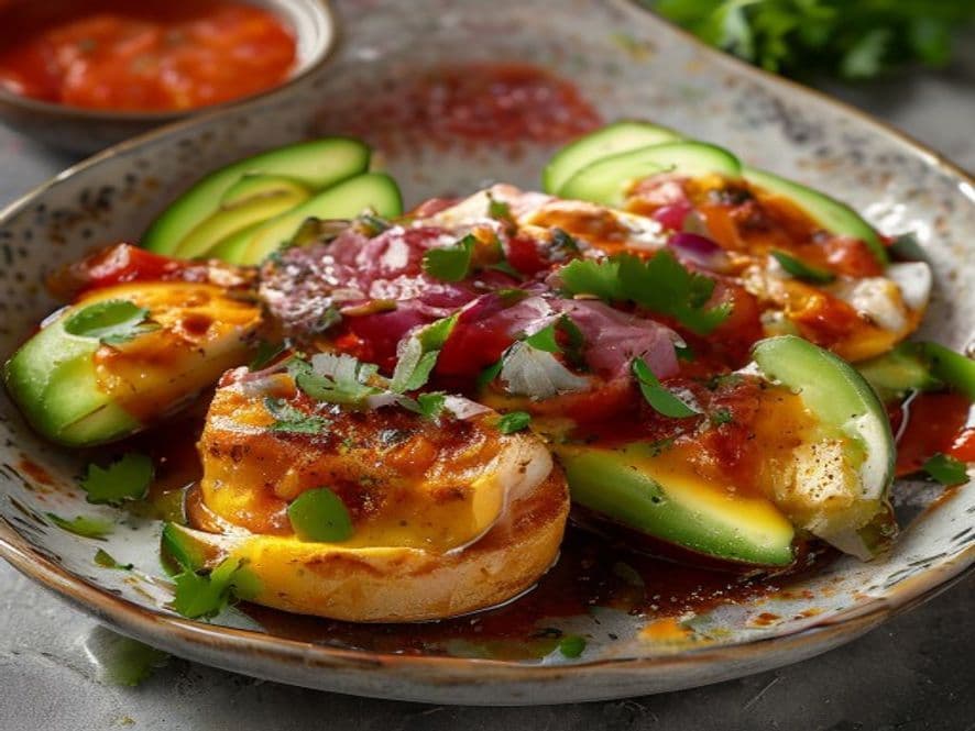 Huevos Pochados con Salchicha y Mostaza Keto