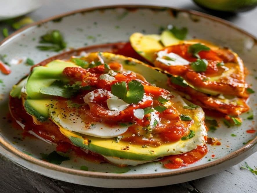 Huevos Pochados con Salsa de Chipotle Keto