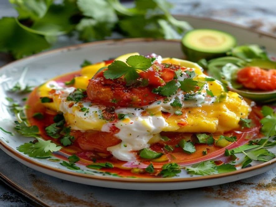 Huevos pochados con verdolagas Keto