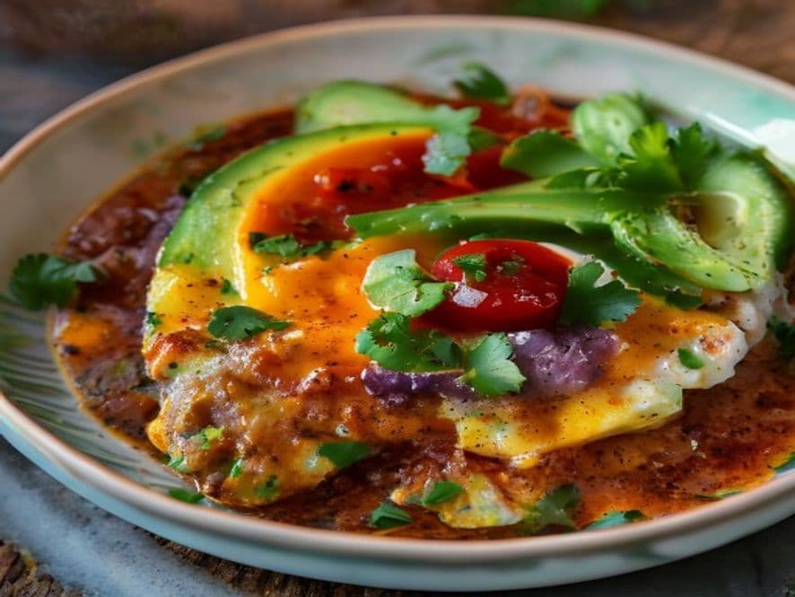 Huevos revueltos con cecina oaxaqueña Keto