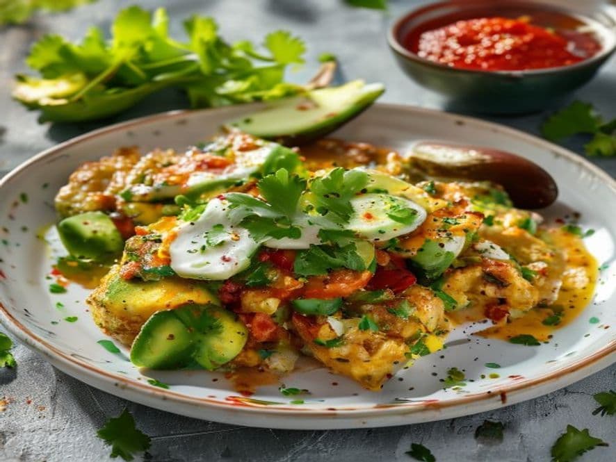 Huevos revueltos con espinacas y queso cotija keto