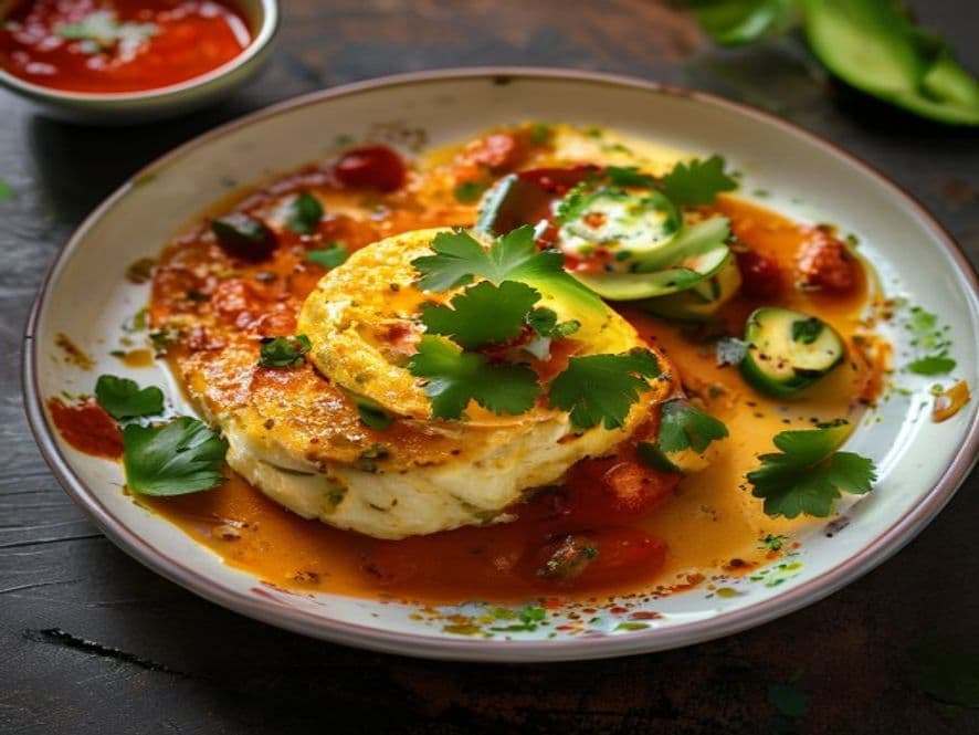 Huevos soufflé keto con calabacita rallada y queso keto