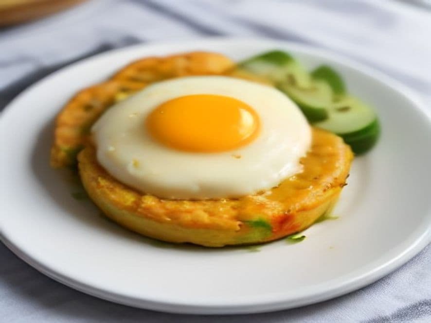 Huevos soufflé keto con queso Oaxaca y jalapeño keto