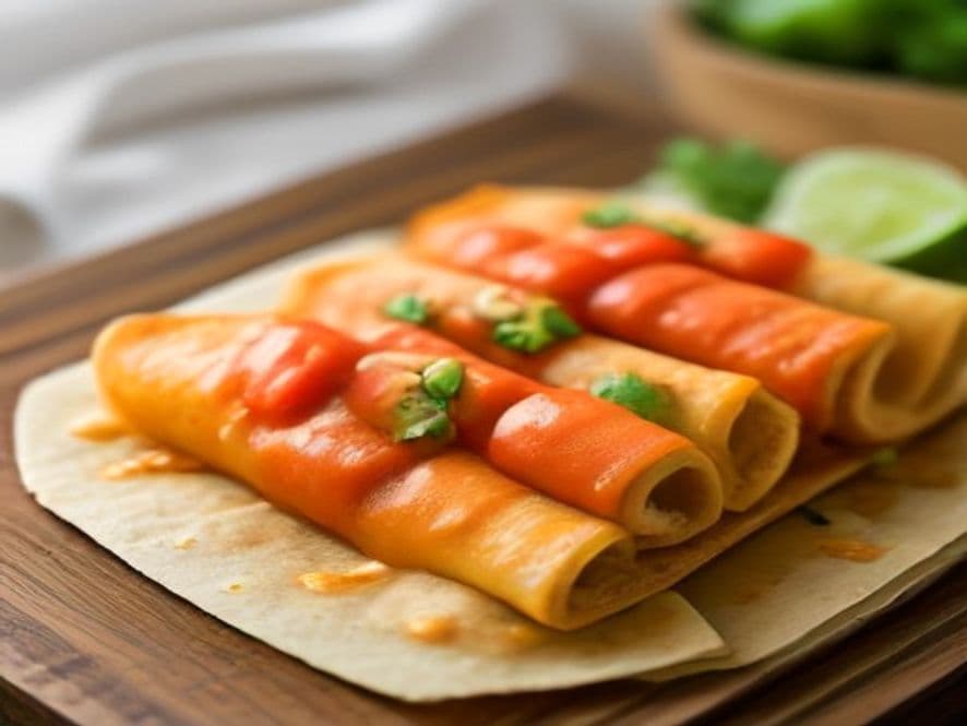 Mini Enchiladas Keto de Trucha con Salsa Verde Asada