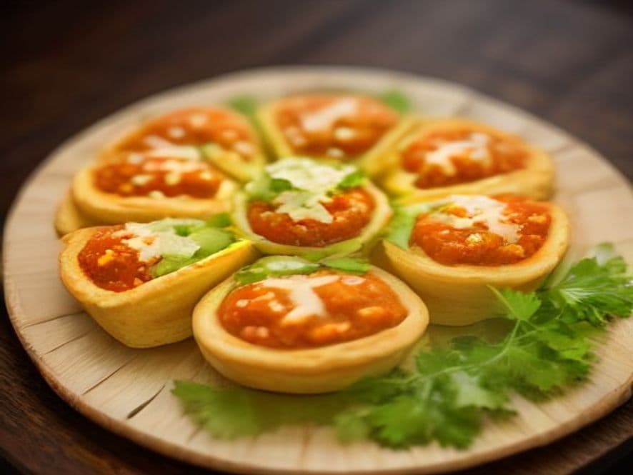 Mini Sopes Keto de Codorniz Adobada con Crema y Queso