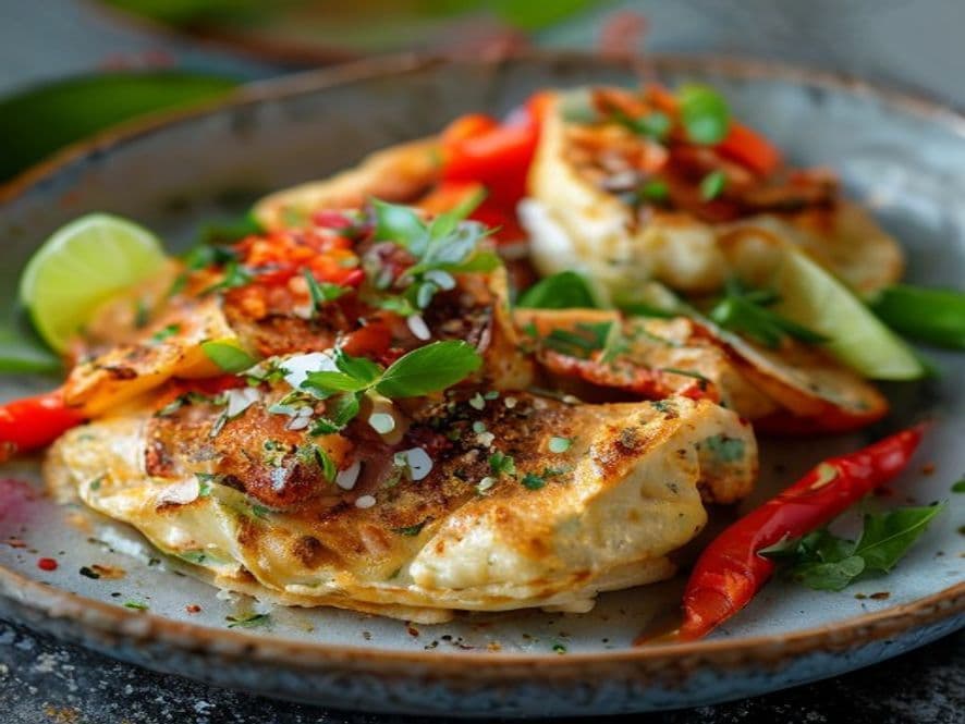 Mini Tlacoyos Keto de Cangrejo
