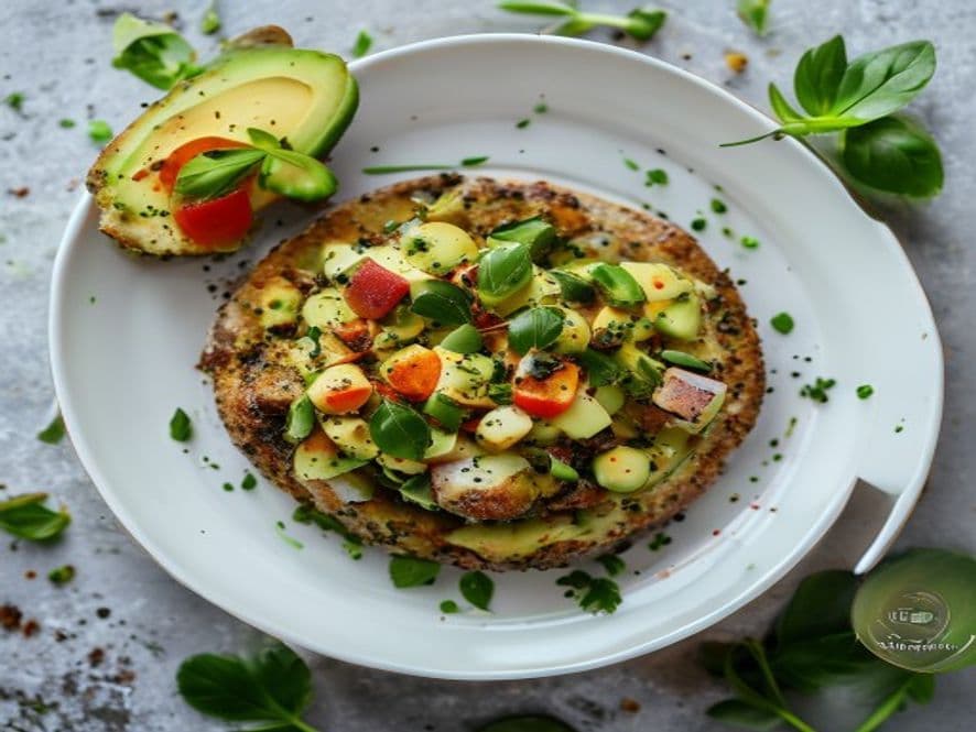 Molletes Keto con Frijoles Falsos de Berenjena y Base de Halloumi