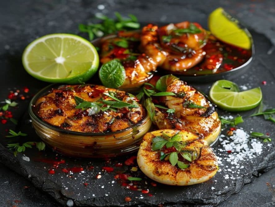 Ostión en salsa de guajillo Keto