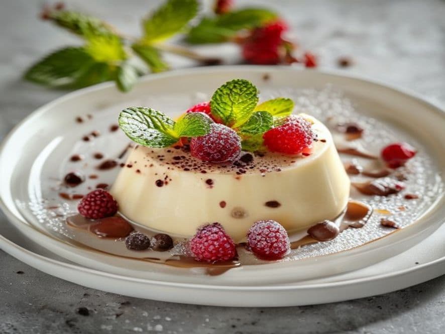 Panna cotta keto de arándano