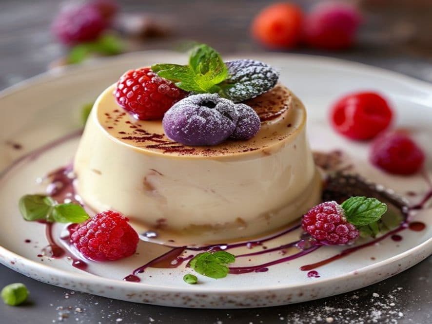 Panna cotta keto de avellana