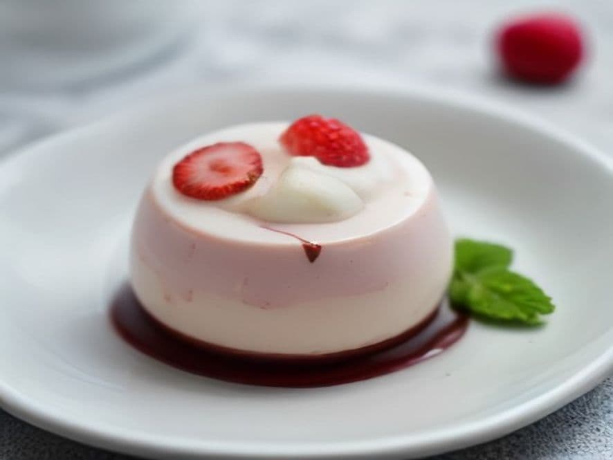 Panna Cotta Keto de Frambuesa