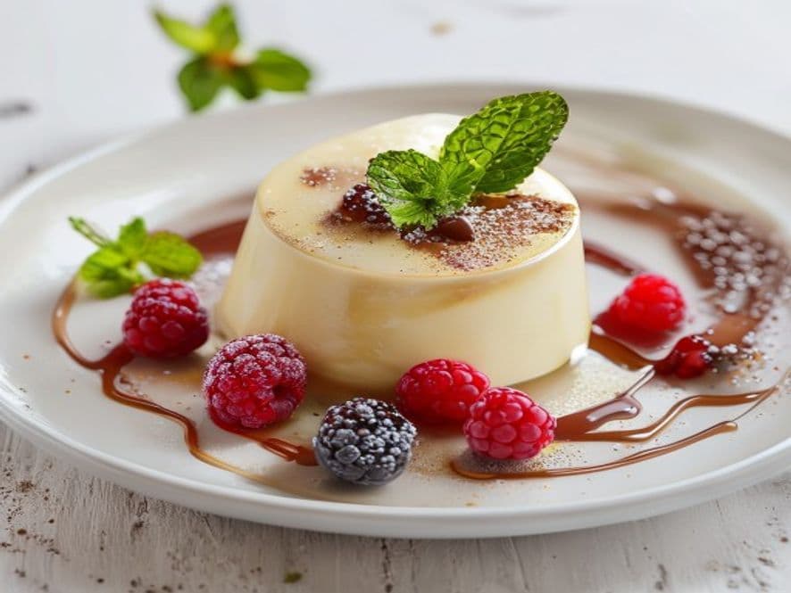 Panna cotta keto de limón