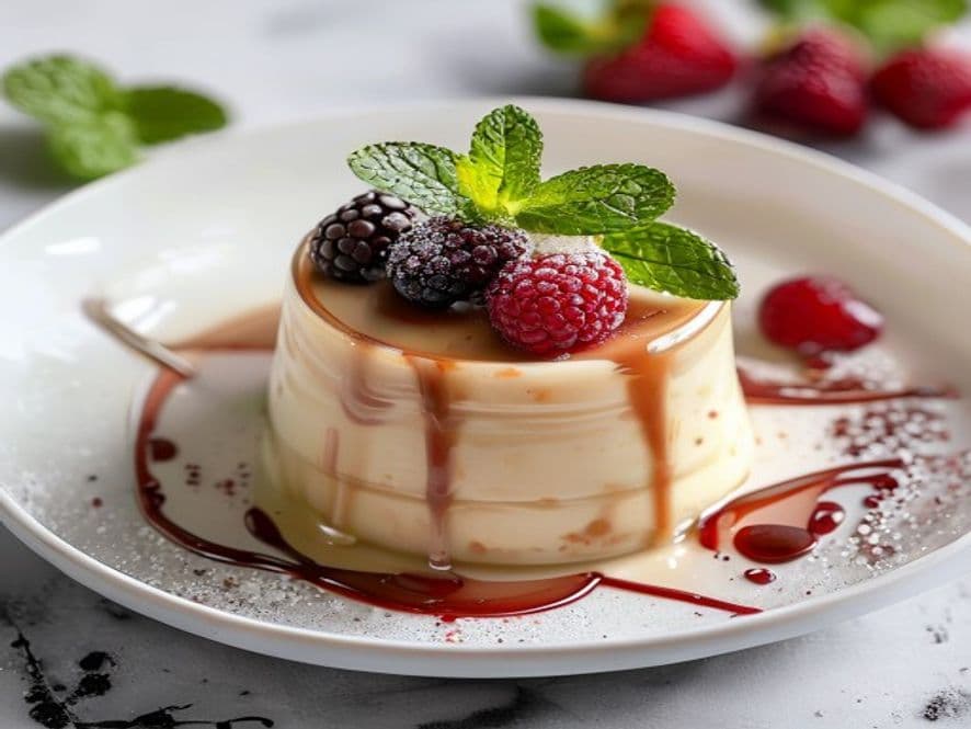 Panna cotta keto de zarzamora