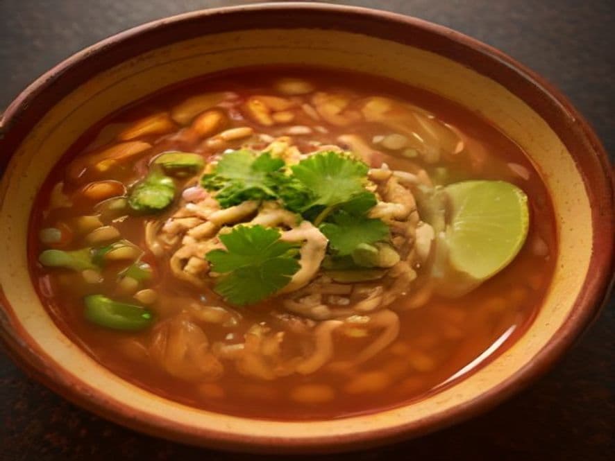 Pozole de Camarón con Chipotle Keto