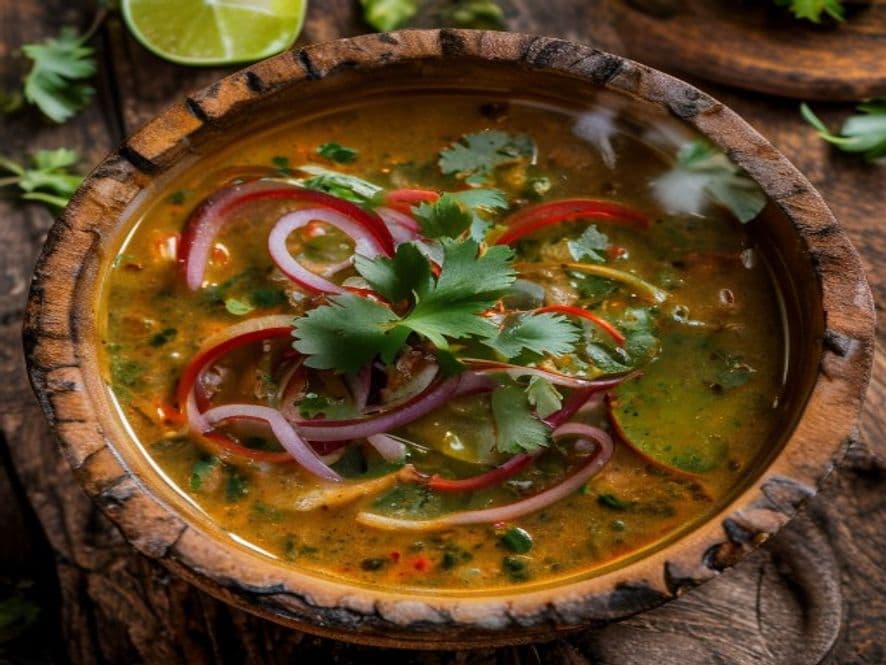 Pozole de Pescado con Salsa Verde Keto