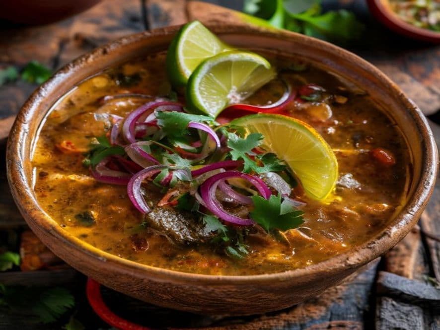 Pozole de Pollo con Cilantro Keto