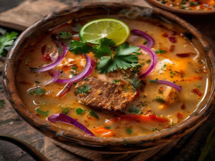 Pozole de Queso Cheddar con Tocino Keto