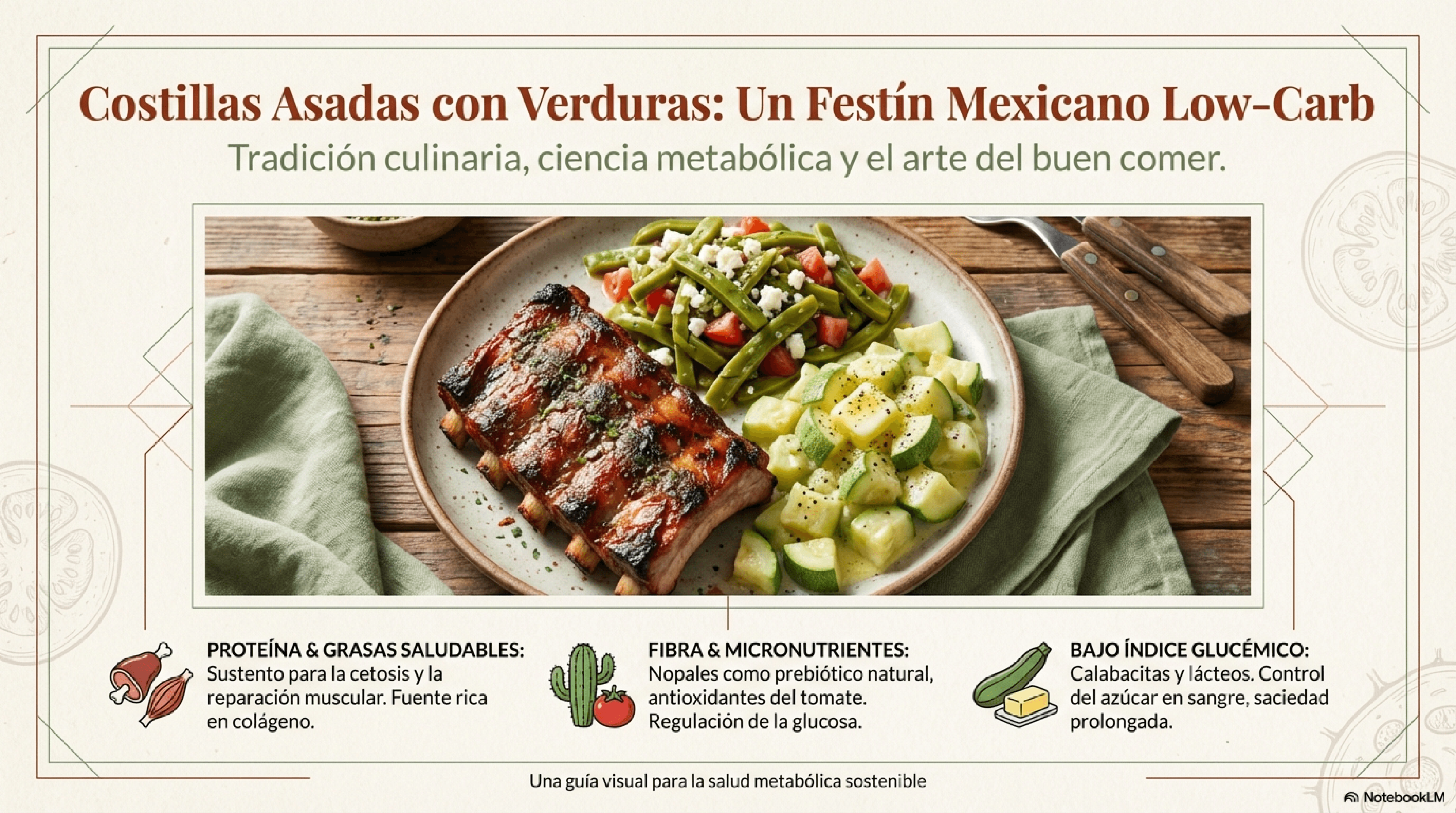 Costillas verdura