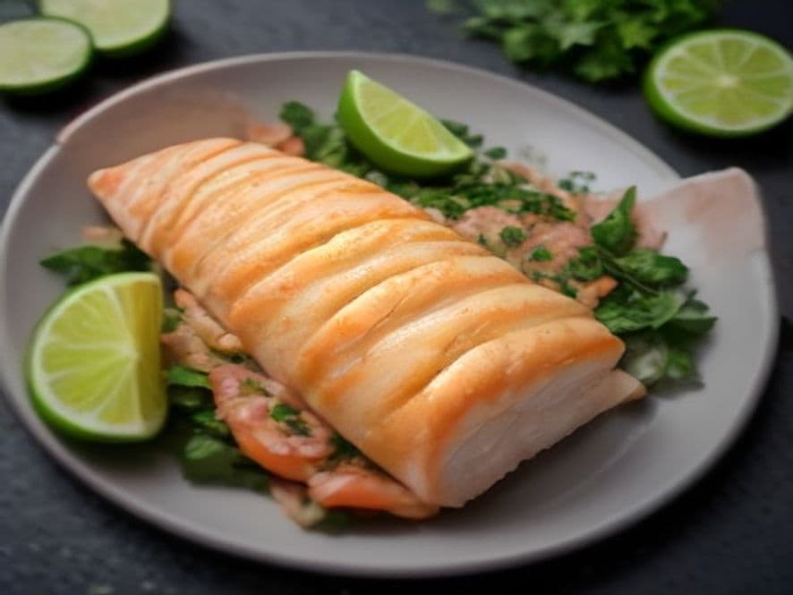 Robalo con crema y chile keto