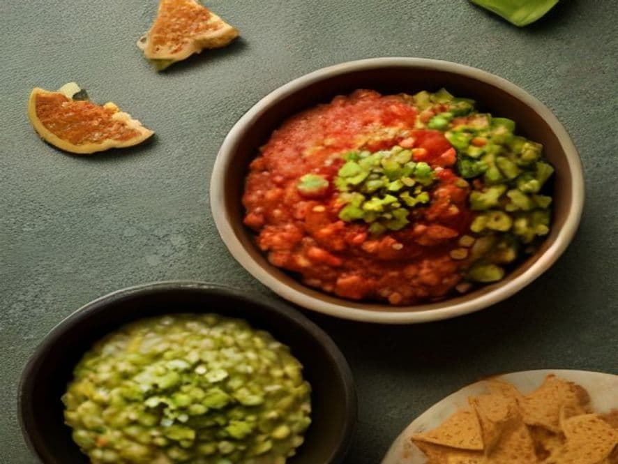 Salsa Keto Roja de Molcajete con Tomatillo