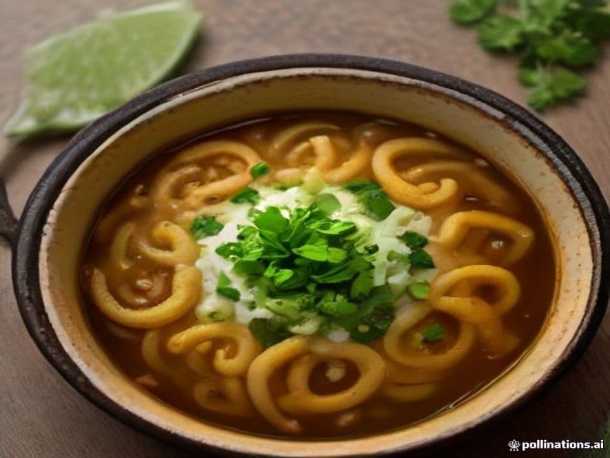 Sopa de Ajo Negro Keto con Aguacate y Chicharrón