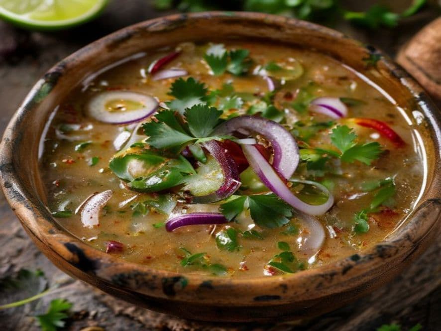 Sopa de ejotes al ajo keto