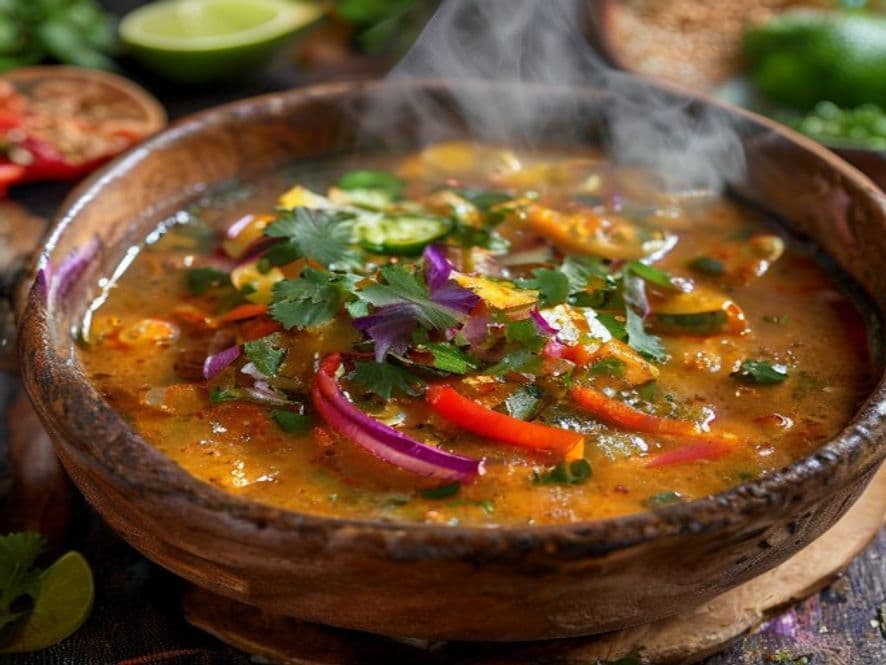 Sopa de Pollo con Fideos de Calabacita Keto