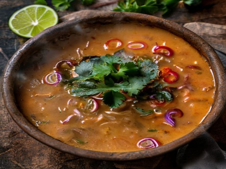 Sopa de Rajas con Crema Keto