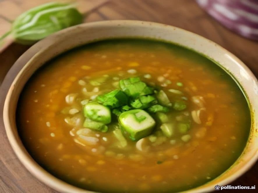 Sopa Fría de Tomatillo y Cilantro Keto con Aguacate y Chicharrón