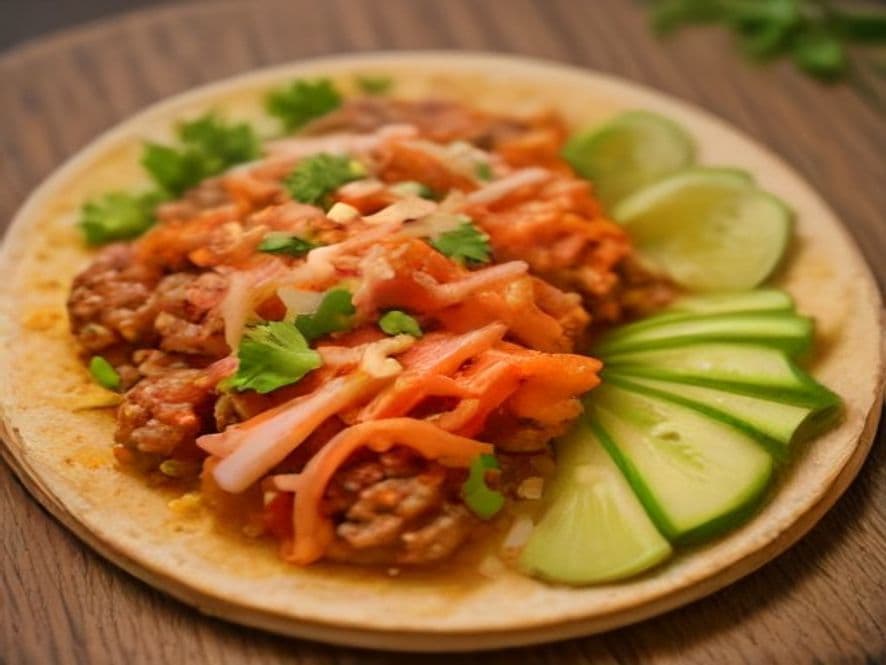 Tacos de Barbacoa de Borrego Keto en Tortilla de Espinaca