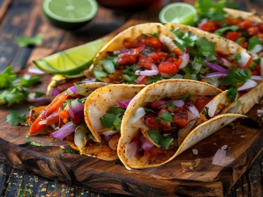 Tacos de Canasta de Chicharrón Keto en Tortilla de Ajonjolí Keto