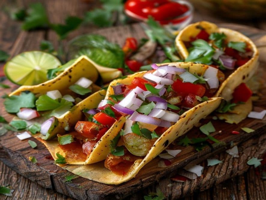 Tacos de cangrejo con aguacate keto crujientes al horno