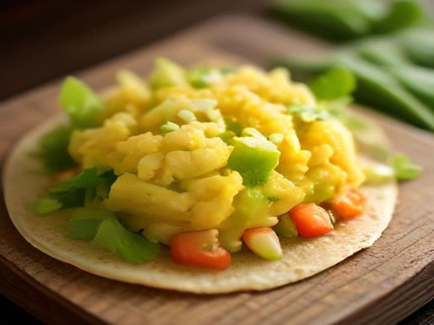Tacos de cangrejo con aguacate keto en tortilla de espinaca