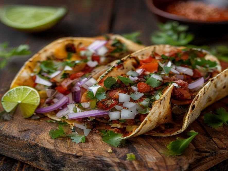 Tacos de carne en su jugo keto de canasta keto