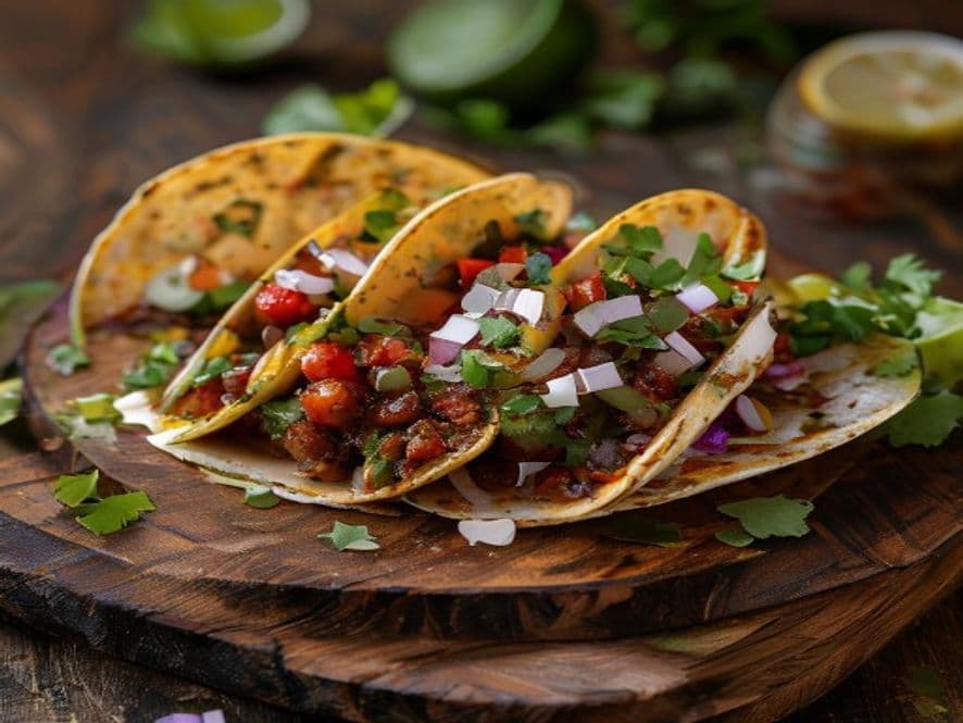Tacos de carne molida con jalapeño keto en tortilla de ajonjolí keto