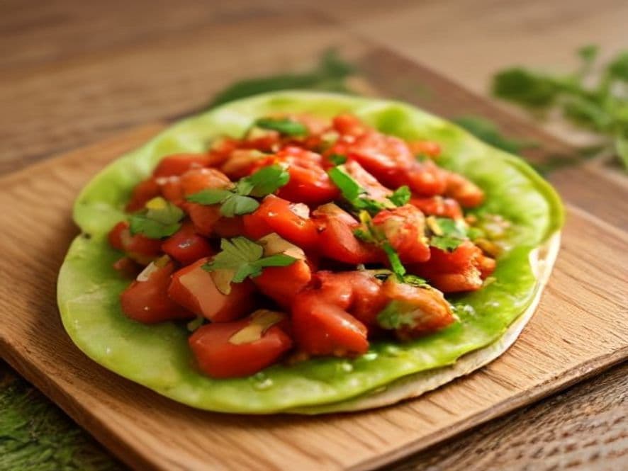Tacos de Cecina Oaxaqueña Keto en Tortilla de Nopal