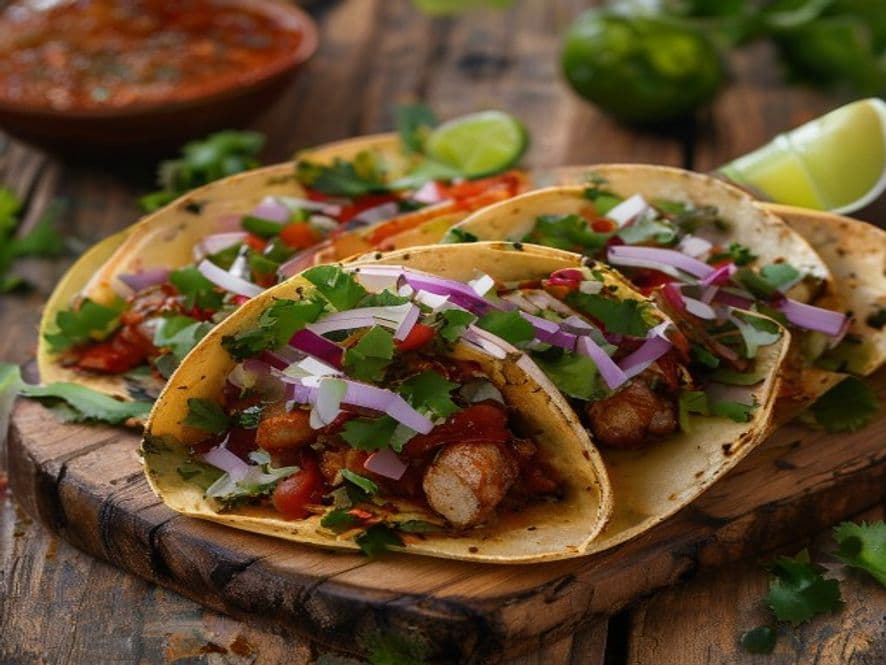 Tacos de Chicharrón en Salsa Verde Keto Estilo Tijuana en Hoja de Lechuga