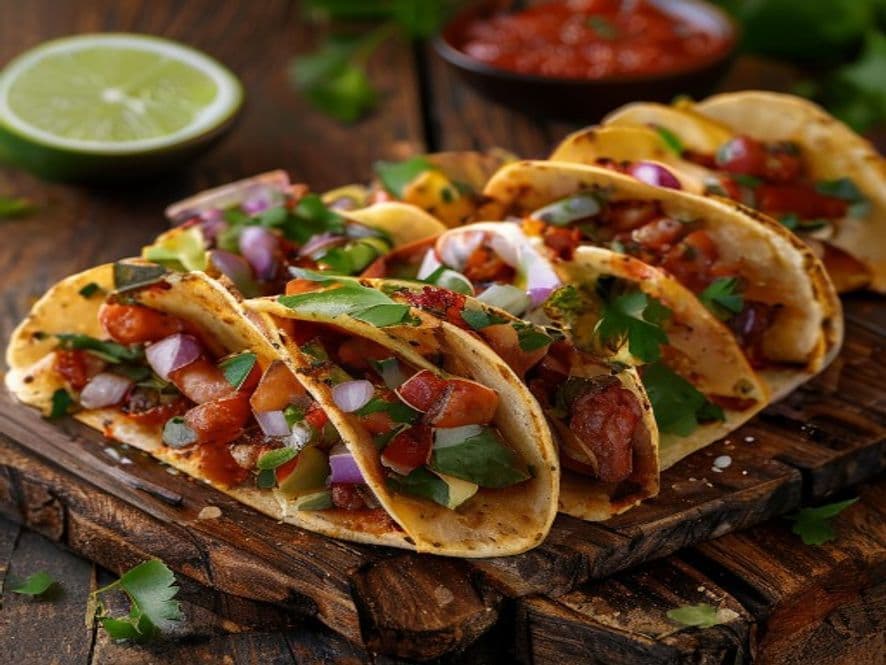 Tacos de Fajitas de Res Keto con Tortilla de Queso Derretido