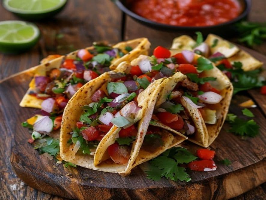 Tacos de Frijoles con Chorizo Keto y Tortilla de Queso Derretido