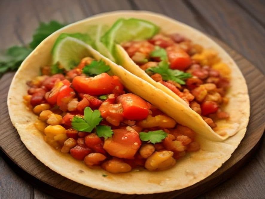Tacos de Frijoles de Soya Negra y Chorizo Keto en Tortillas de Ajonjolí Keto