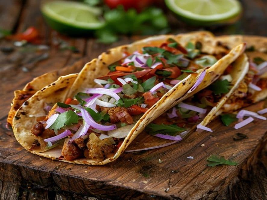 Tacos de Mollejas Keto con Tortilla de Almendra