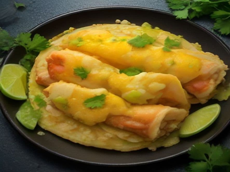 Tacos de Salmón con Salsa Verde Keto Dorados al Horno