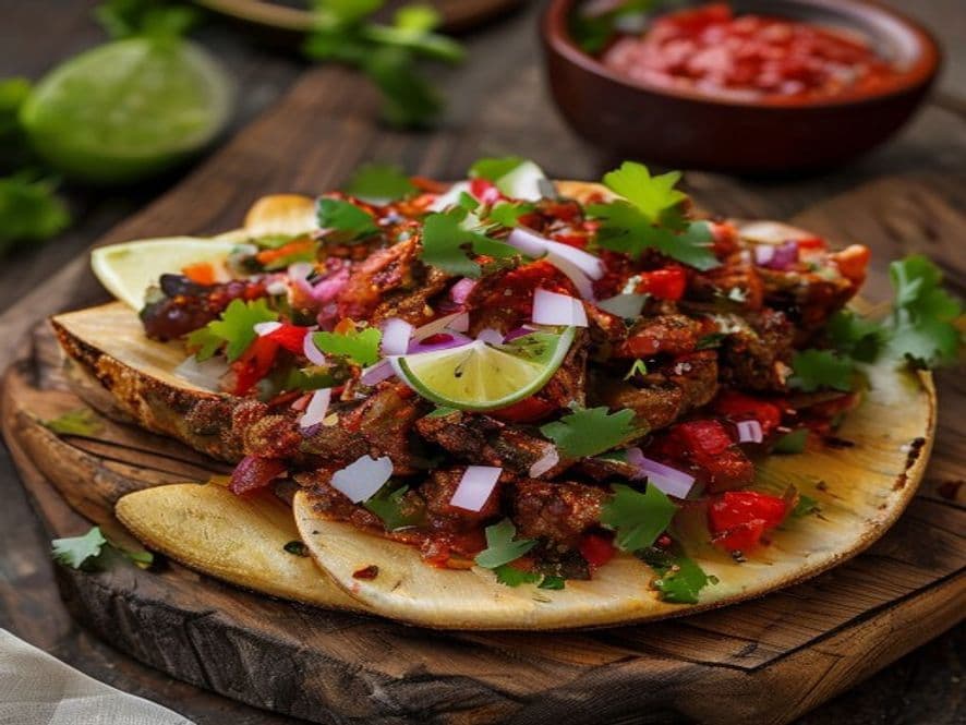 Tostada Keto de Birria de Chivo Keto