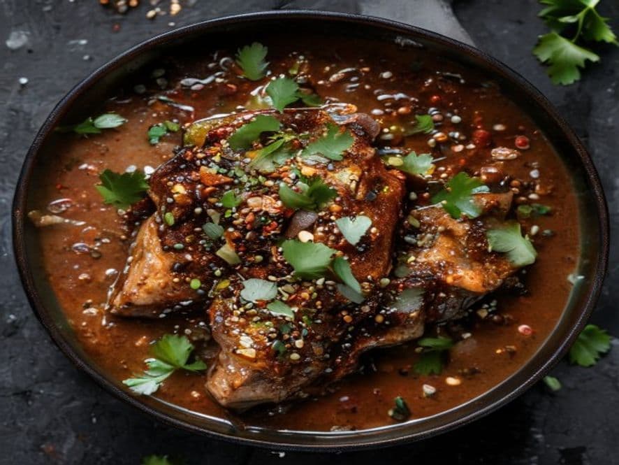 Venado en mole negro oaxaqueño Keto