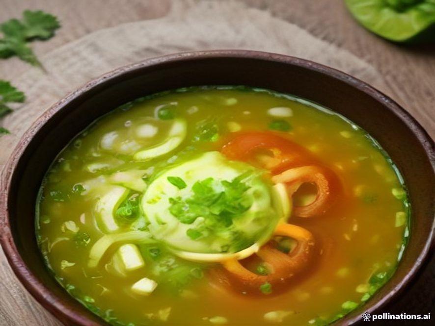 Consomé de Almeja en Salsa Verde Cremosa Keto