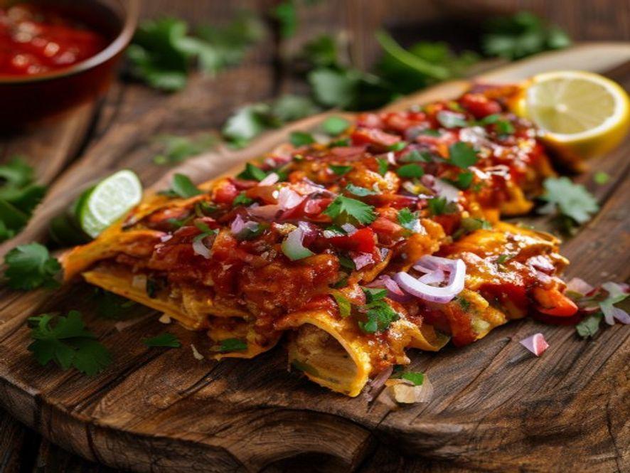 Enchiladas de Chile Guajillo Keto